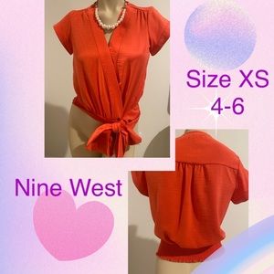 Nine West Orange Top Size XS 4-6, Worn Once🛍